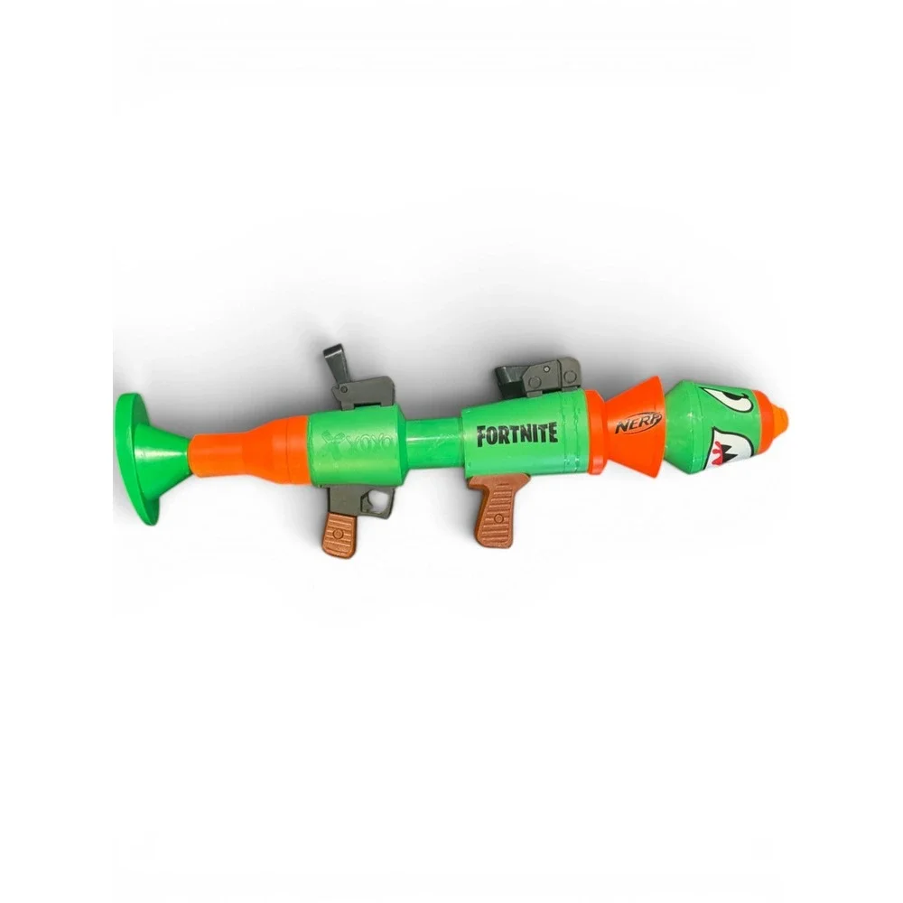 Nerf Fortnite GL Blaster Rocket Launcher Green Orange Shark Face with 1 Rocket